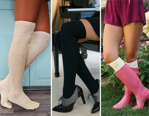 Luxe Legs™ Cable Knit Thigh-Highs - Boottique