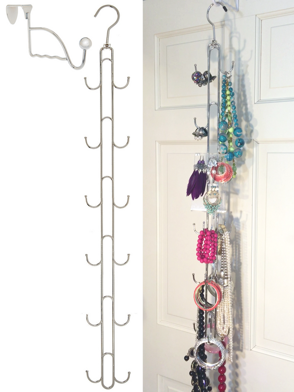 Jewelry Stax™ - Rotating Over the Door Hanging Jewelry Organizer