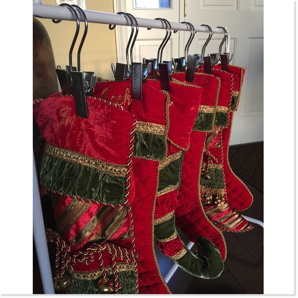 Free Standing Christmas Stocking Rack™ (includes 6 Boot Hangers ...