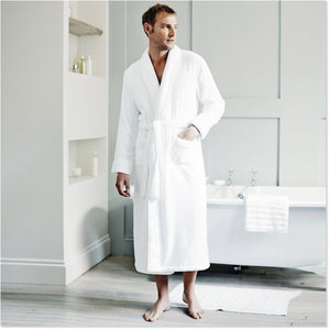 Terry-Plush White Robe for Men - Boottique