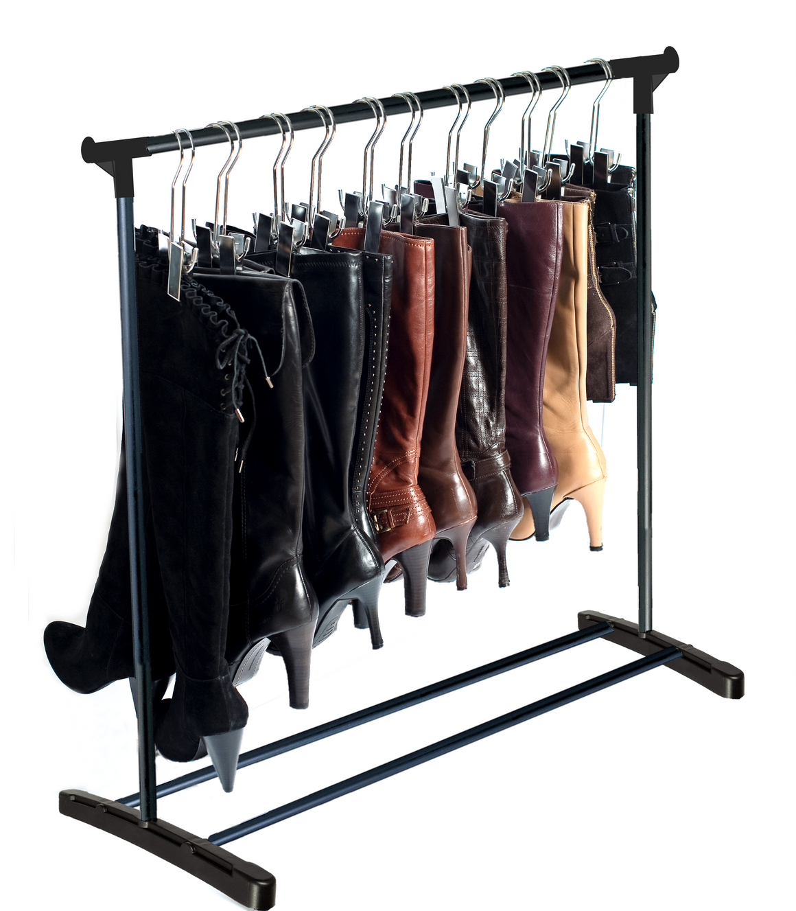 The Boot Rack™ (White Rack + 6 Boot Hangers) - Amazon's Choice