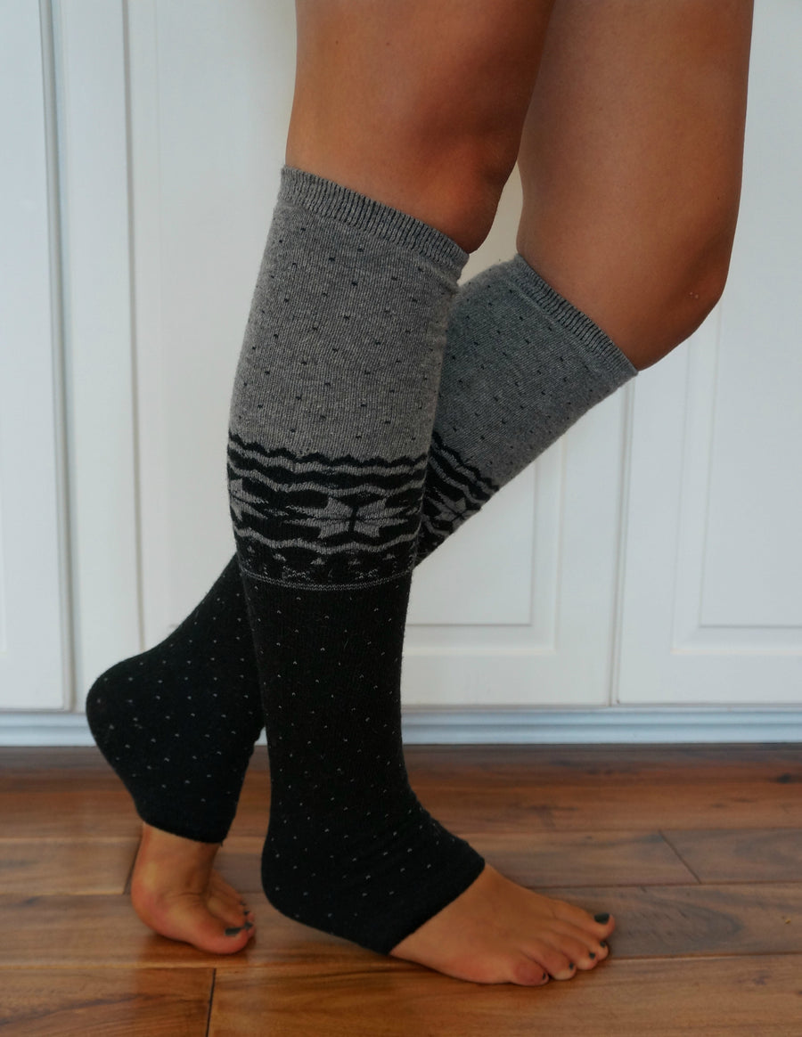 SPIRAL flared LEG WARMERS Nordic leg warmers Wool leg warmers