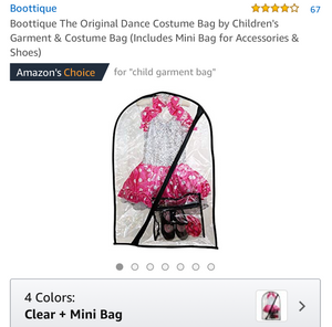 Dance Costume Bag™ (Includes Mini Bag) - Amazon's Choice - Boottique