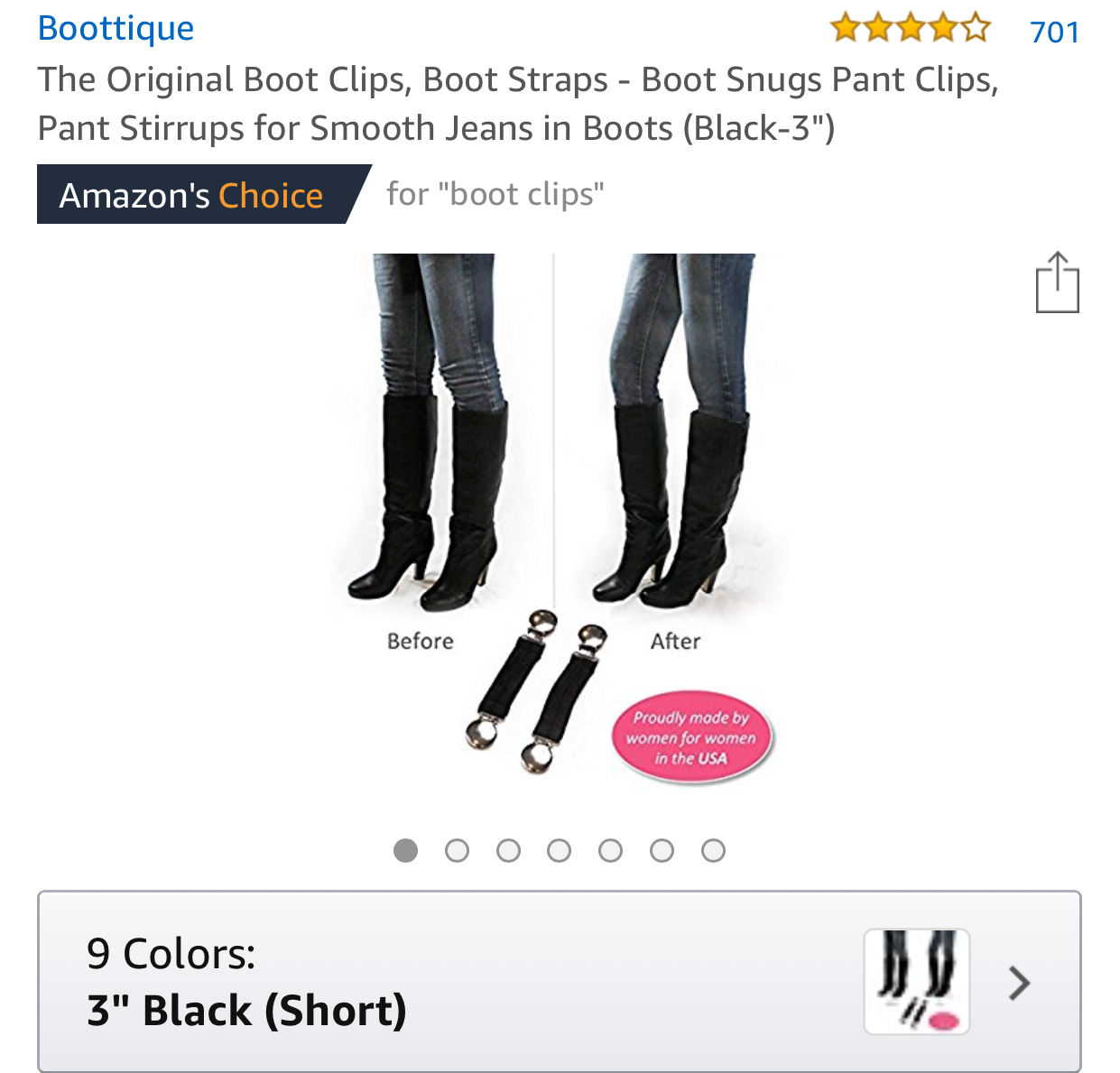 Boottique Boot Clips, Boot Straps, Boot Snugs for Smooth Pants  (Black 5) : Clothing, Shoes & Jewelry