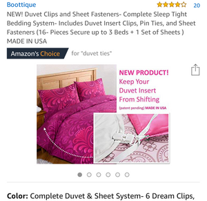 Duvet Stays and Sheet Snugs- The Complete "Sleep Tight" Bedding System - Boottique