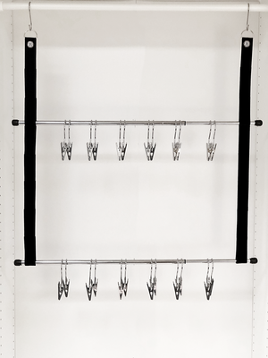 Deluxe 12-Pair Hanging Boot Storage - Double Decker Boot Caddy™ with 12 Boot Hangers™