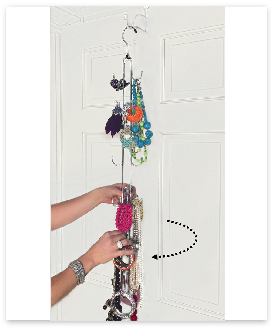 Jewelry Stax™ - Rotating Over the Door Hanging Jewelry Organizer - Boottique