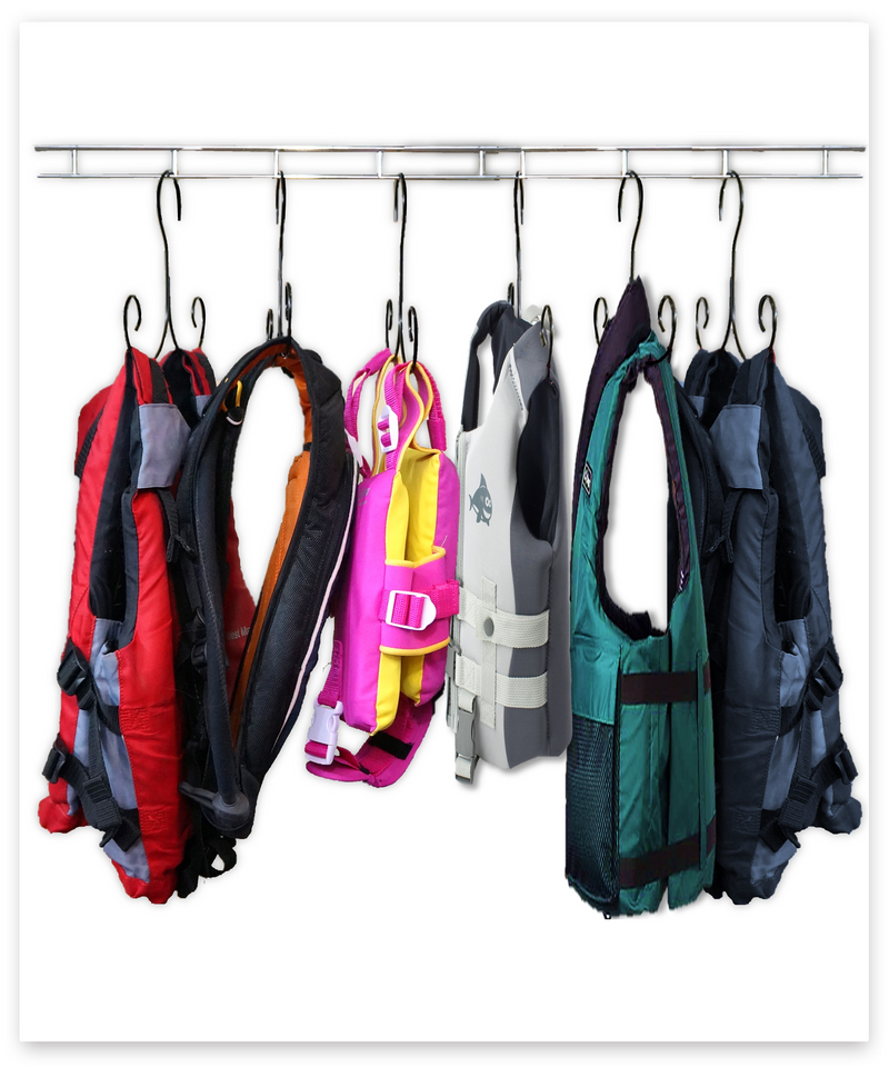 Life Jacket Hanger Dryer (Set of 5 Chrome Hangers) - Boottique