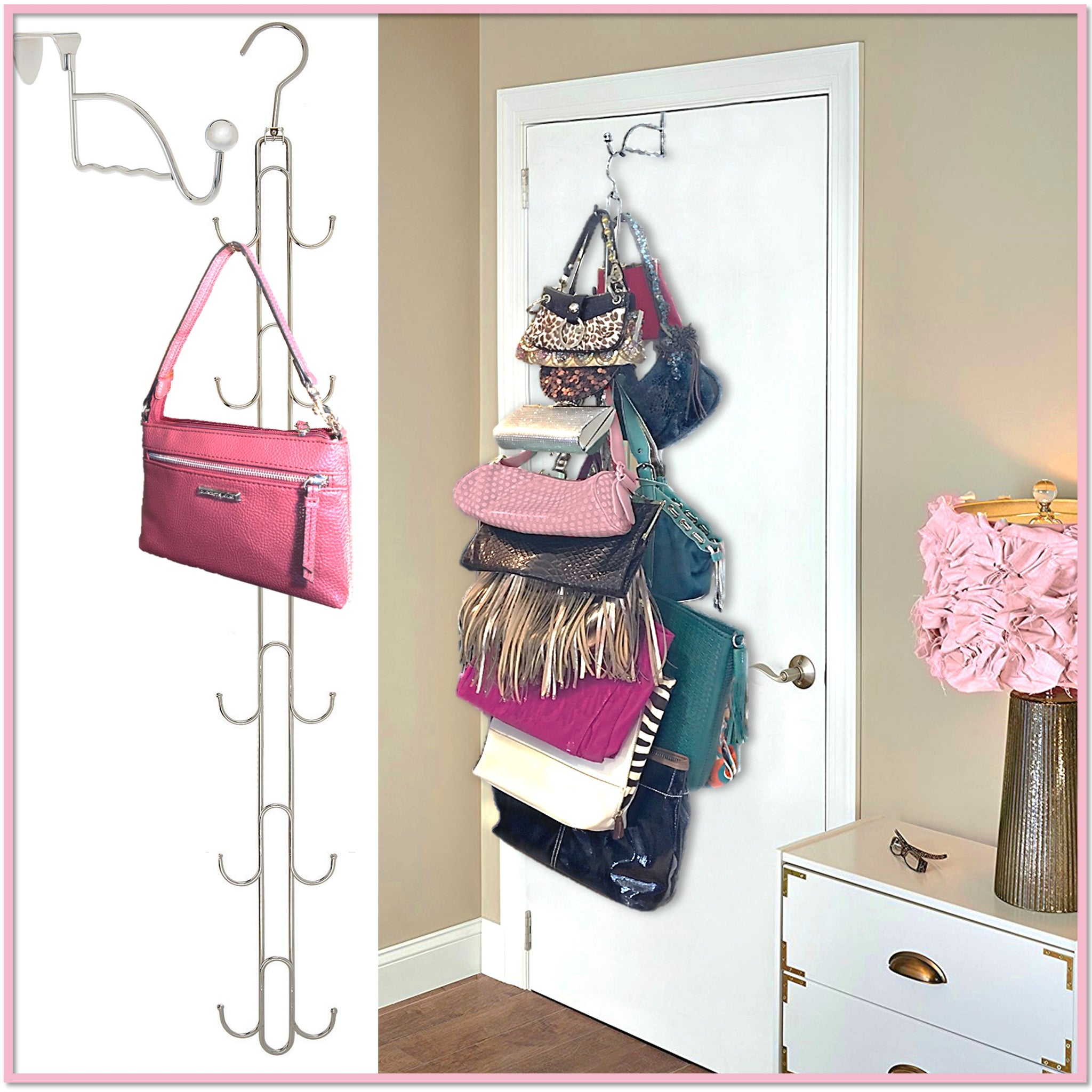Purse Stax™ Purse Hanger - Purse and Handbag Vertical Organizer