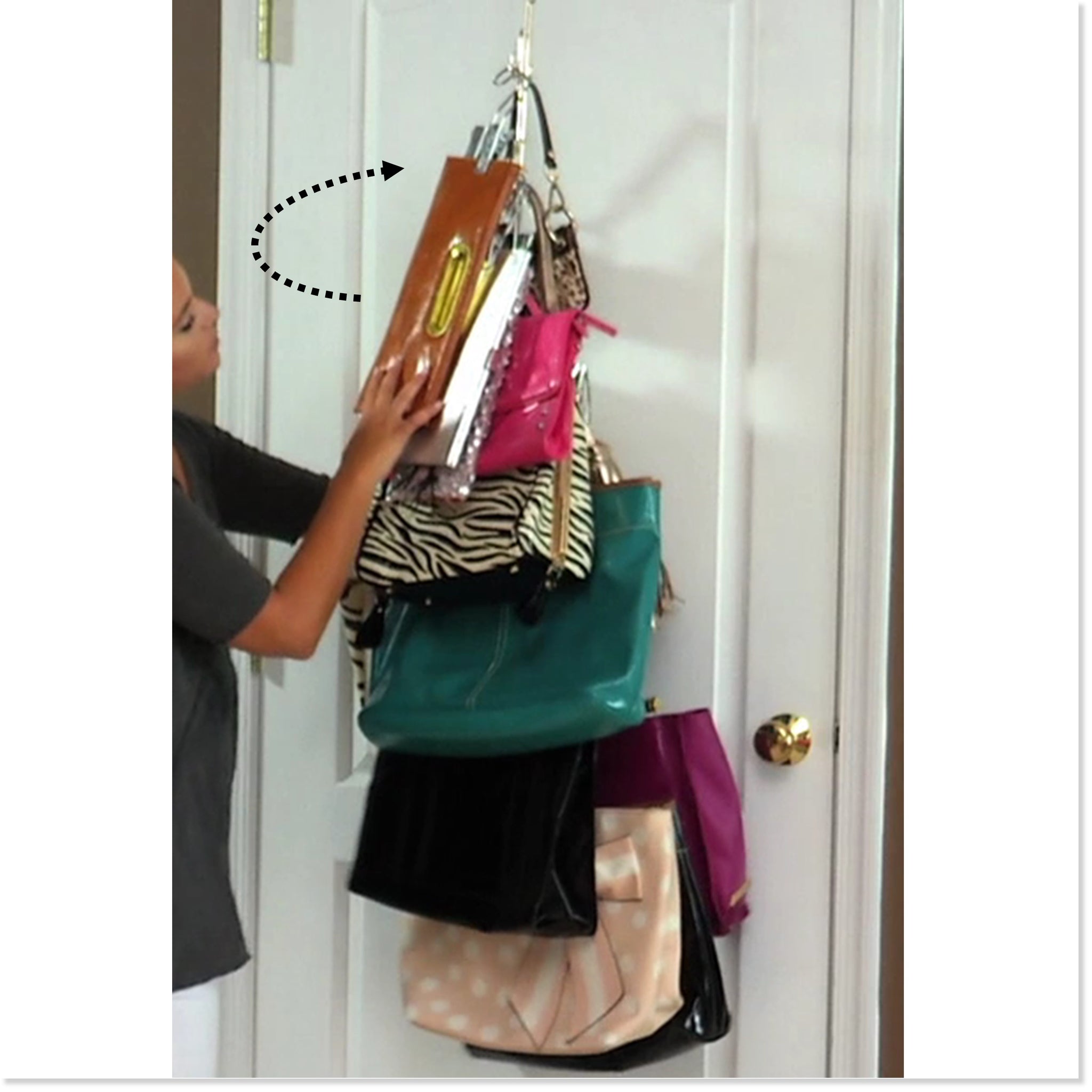 Acrylic Purse Hanger for Closet Clear Strong Handbag Hook Wardrobe Storage  Display Rack Holder Organizer 1 Pack | Wiosi